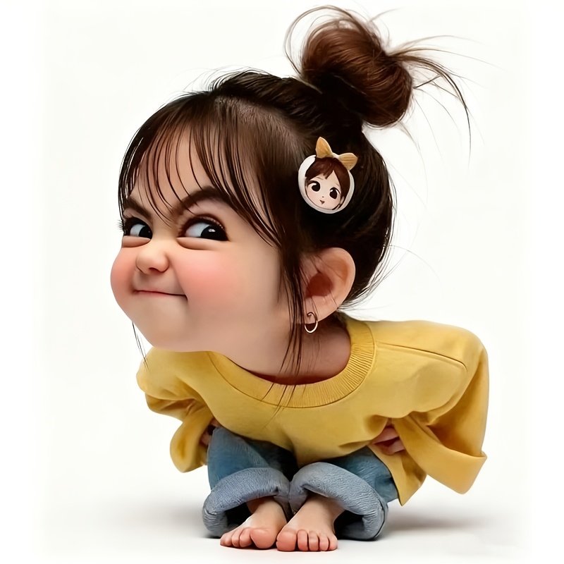 Car Accessories Bunnings - Cute Messy Bun Funny Expression Girl
