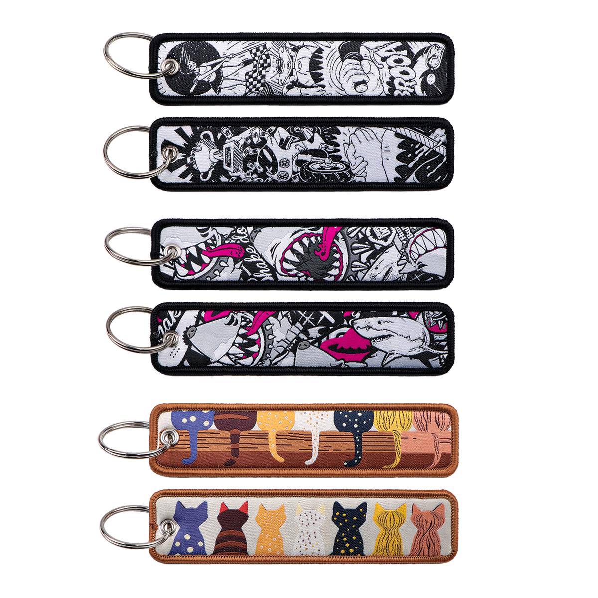 1PC Anime Shark Cat Embroidere - Car Accessories Quotation 评论和价格