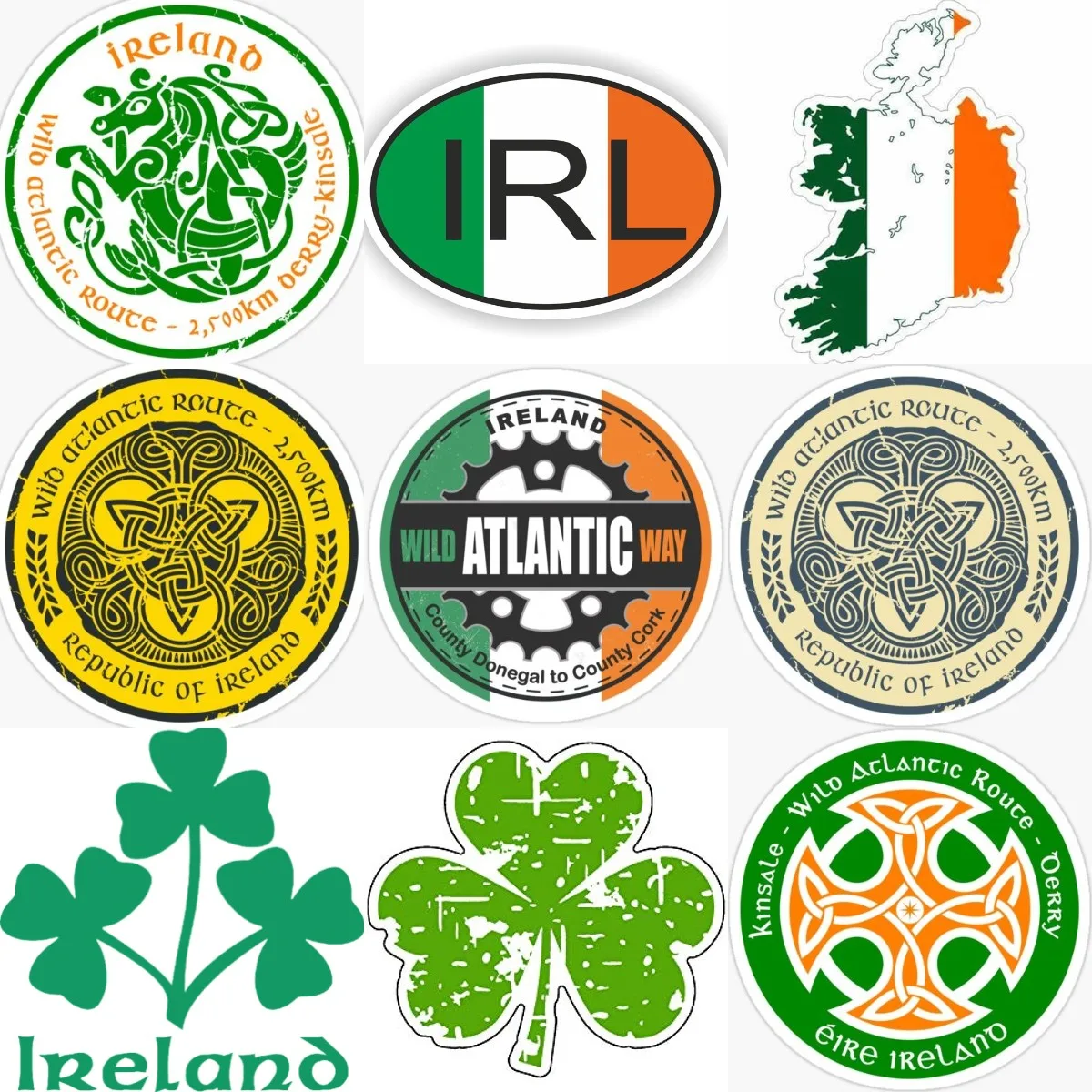 Creative Ireland Flag Luck Clo - Car Accessories Ireland 评论和价格