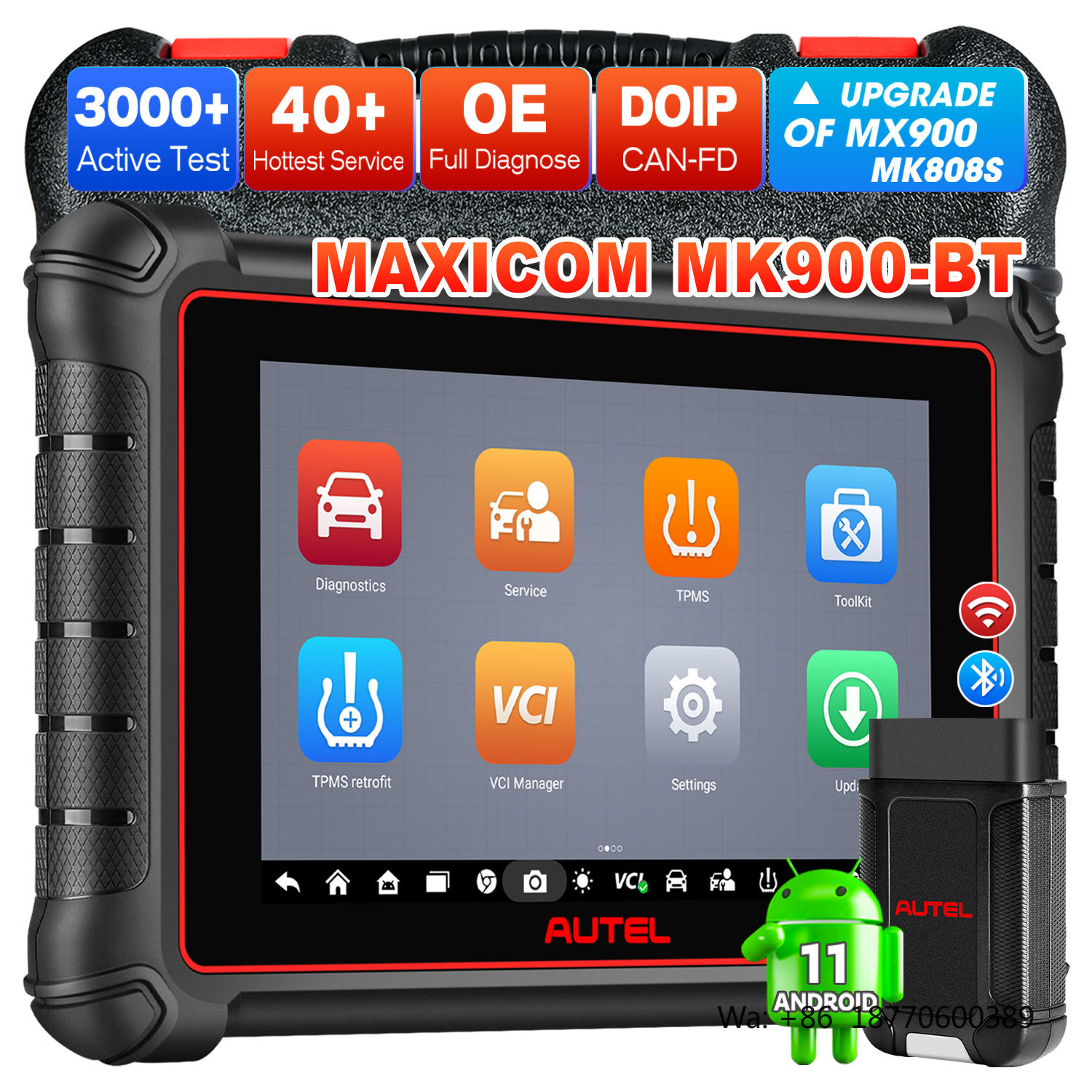 Autel MaxiCOM MK900 BT Car Dia - Obd2 Scanner 评论和价格