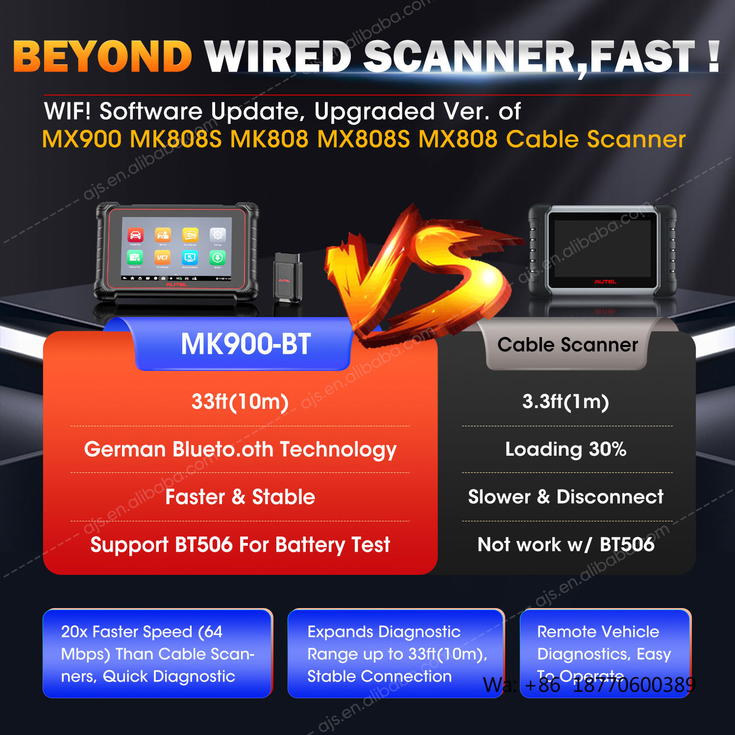 Autel MaxiCOM MK900 BT Car Dia - Obd2 Scanner 评论和价格