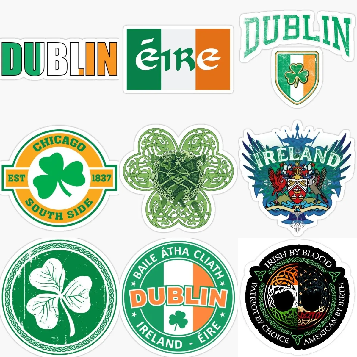 Ireland Flag Luck Clover Badge - Car Accessories Ireland 评论和价格