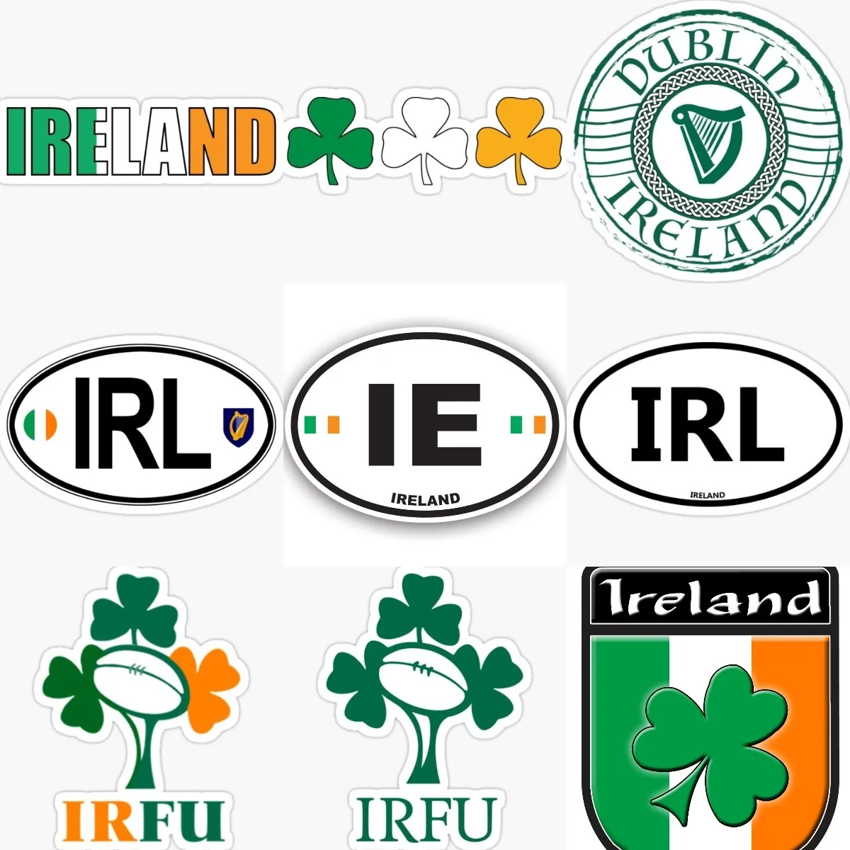 Ireland IRL Flag Luck Clover P - Car Accessories Ireland 评论和价格