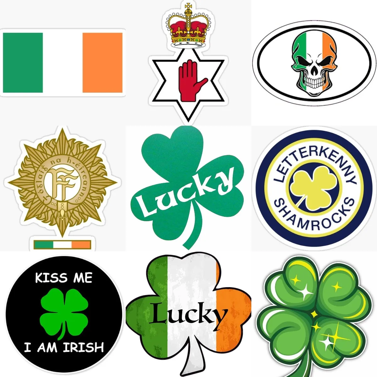 Ireland Flag Luck Clover Creat - Car Accessories Ireland 评论和价格